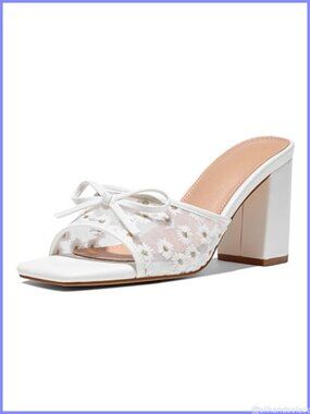Erocalli Chunky Block Heels for Women Summer Heels Beach Heeled Sandals
